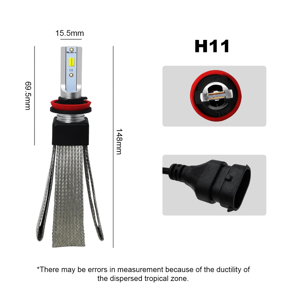 CROSSFOX 12V 60W 3000K 4300K 6000K Авто Лампа H7 светодиодный H4 H1 H11 9005 9006 9003 HB2 HB3 HB4 H3 светодиодный 9600LM автомобилей головной светильник Светильник лампы