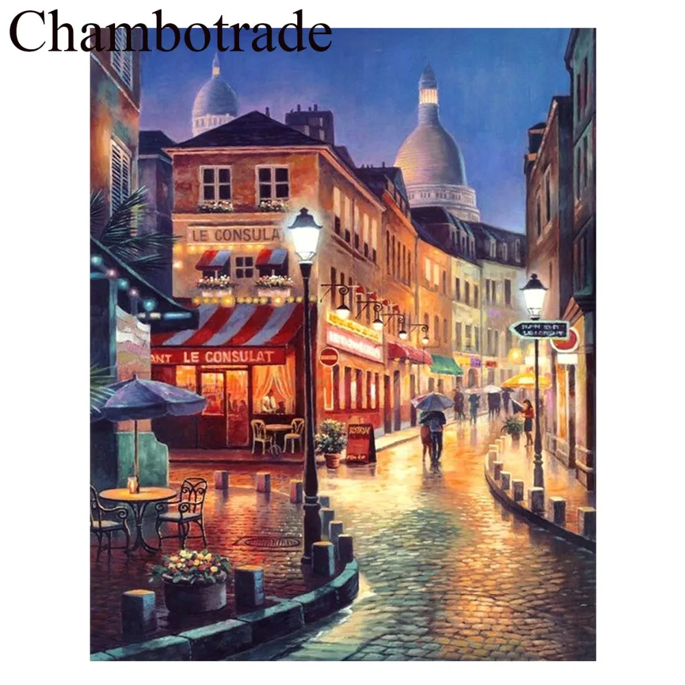 Современный домашний декор настенная живопись сделай сам по номерам городской