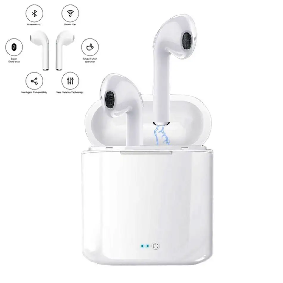 Беспроводные Bluetooth наушники i7s TWS мини спортивные наушники-вкладыши гарнитура для