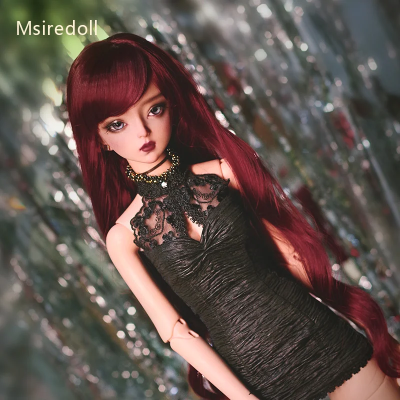 Msiredoll длинные вьющиеся волосы доступны для 1/3 1/4 1/6 высокая температура устойчивостью волокно парик Сделано в Китае