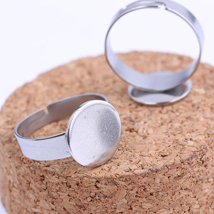 Onwear 10 шт. 12 мм dis Регулируемые заготовки для колец из нержавеющей стали diy установка основы для изготовления колец