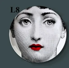 Изысканное Украшение Artesanato Fornasetti Рукоделие украшение керамика Hogar Manualidades Fornasetti тарелка фарфоровые настенные тарелки - Цвет: H
