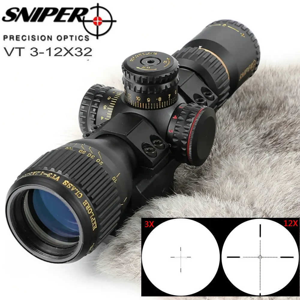 Снайпер VT 3 12X32 компактный первый фокусный самолет Охотничья винтовка область