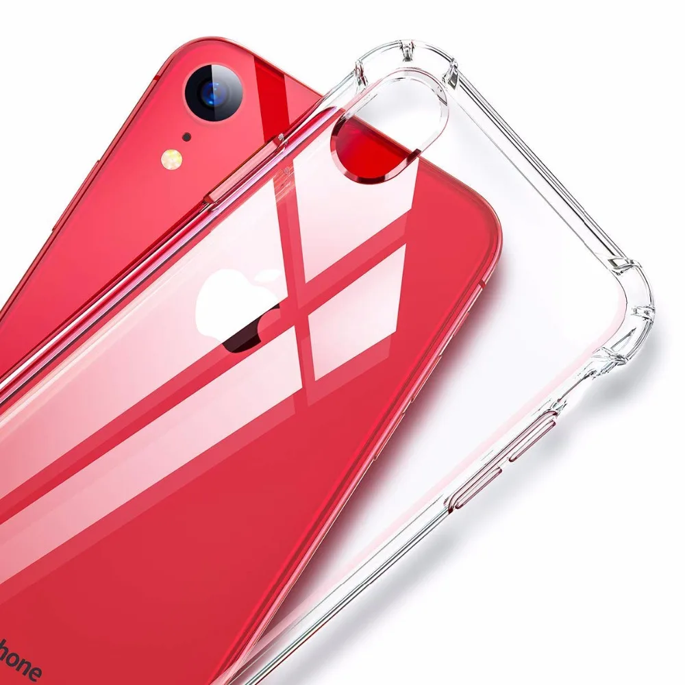 Ультратонкий Прозрачный чехол для iPhone 11 Pro Max X XR XS 6 6S 7 8 Plus ударный угловой бампер