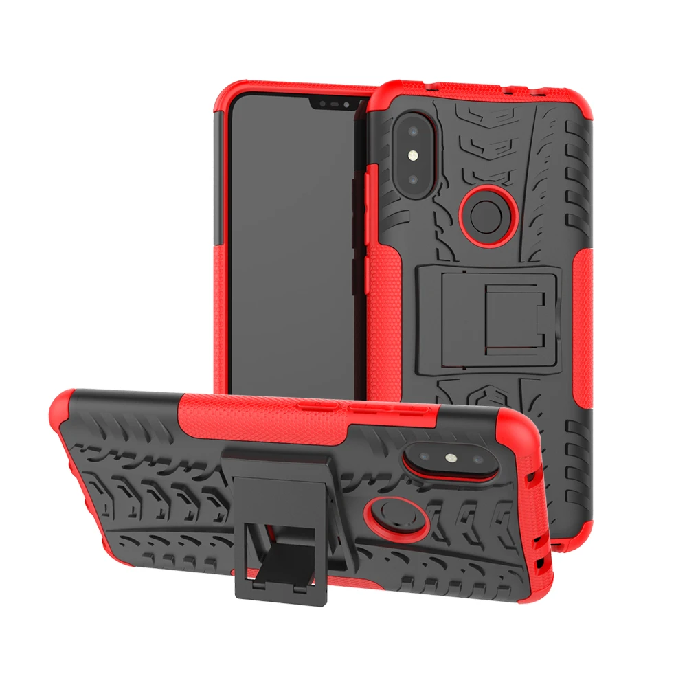 red Для Xiaomi 5S Mi5 плюс 5X двойной Слои чехол из ТПУ+ корпус Противоударная задняя обложка для Redmi Note 3, 4, 5, 6, 4X 5A 6X A2 S2 Y2 6A 6 Pro - Цвет: red