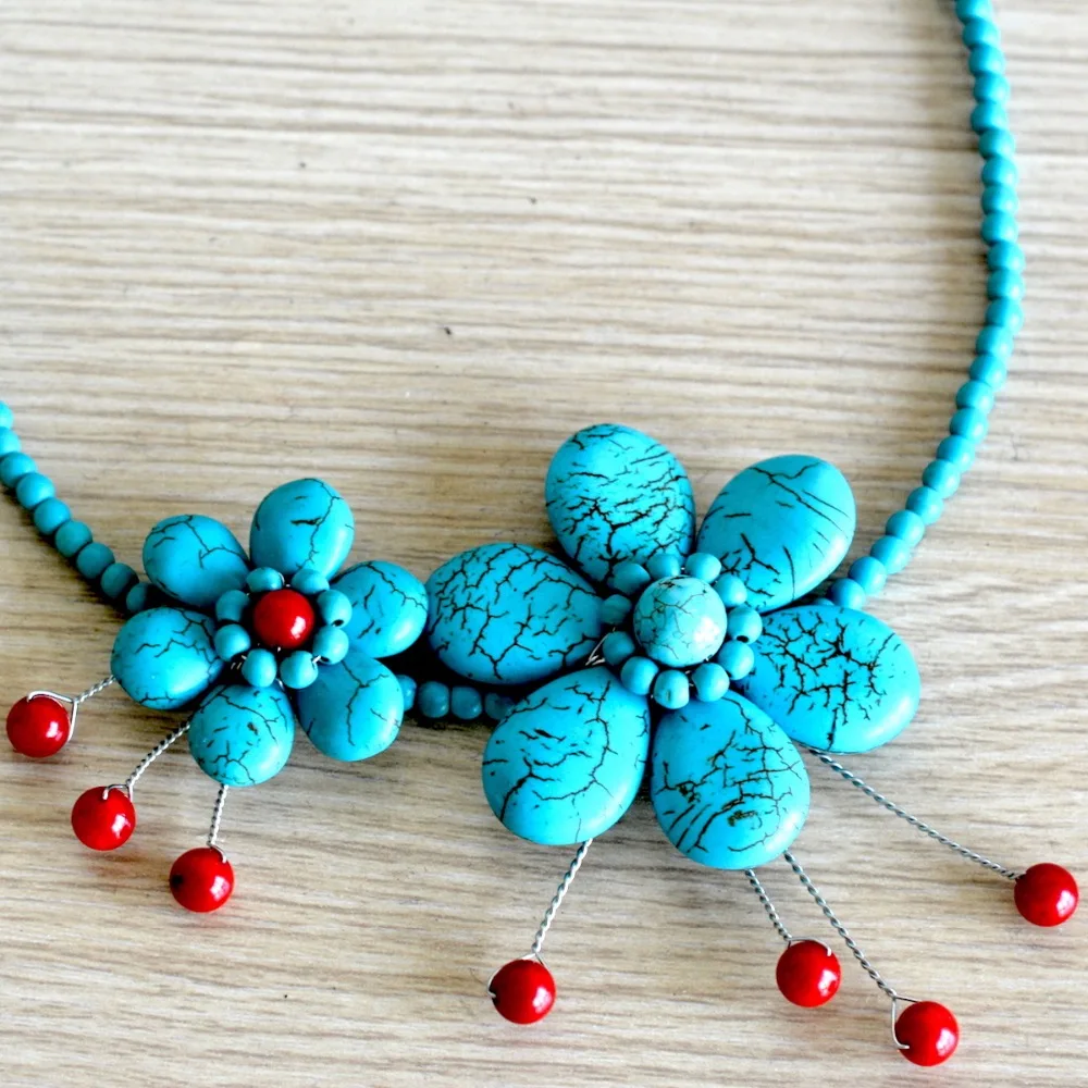 Новое поступление модное ювелирное изделие красный коралловый голубой