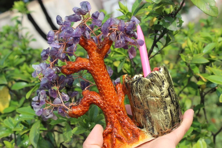 Новые красивые 100% натуральные фиолетовые кварцевые камни lucky tree | Дом и сад