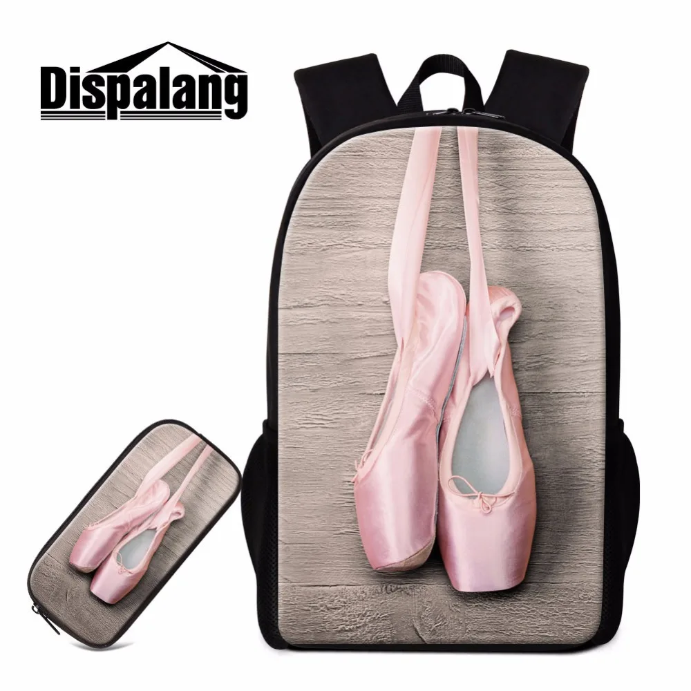Dispalang Ballet Shoe Print Backpack for Girls Pretty Rucksacks School Bag for Teenagers Bookbag and Pencil cases for Children atle dyregrov supporting traumatized children and teenagers