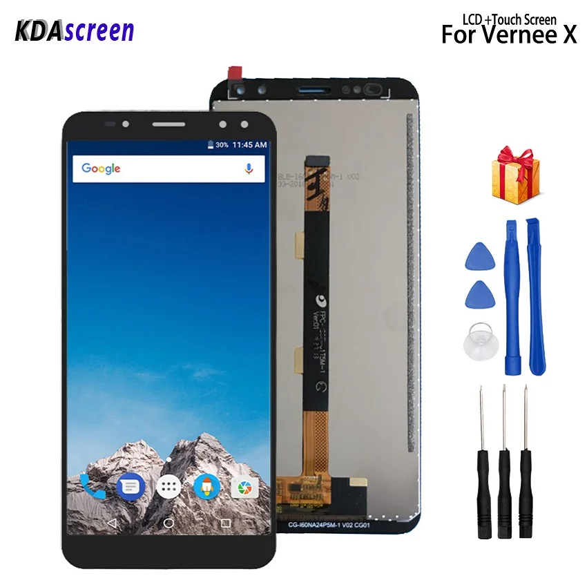 Для Vernee x ЖК-дисплей дигитайзер сборка для Vernee x дисплей экран ЖК-Телефон Запчасти Бесплатные инструменты