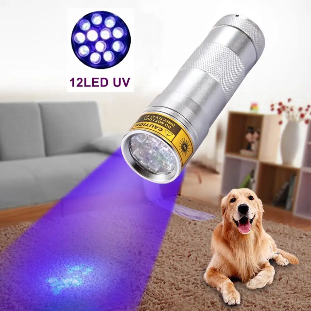 AloneFire 18 Вт 100Led Высокая мощность УФ-вспышка светильник фонарь 395nm Ультрафиолетовый скорпионы ПЭТ обнаружение утечки мочи светодиодный светильник AA батарея - Испускаемый цвет: 12UV silver