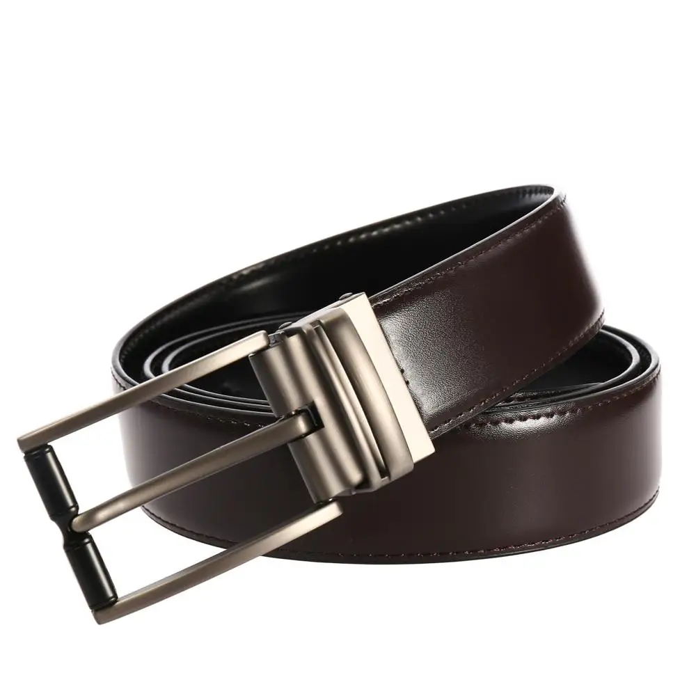Мужской ремень в стиле ретро с пряжкой из натуральной коровьей кожи дизайнерские