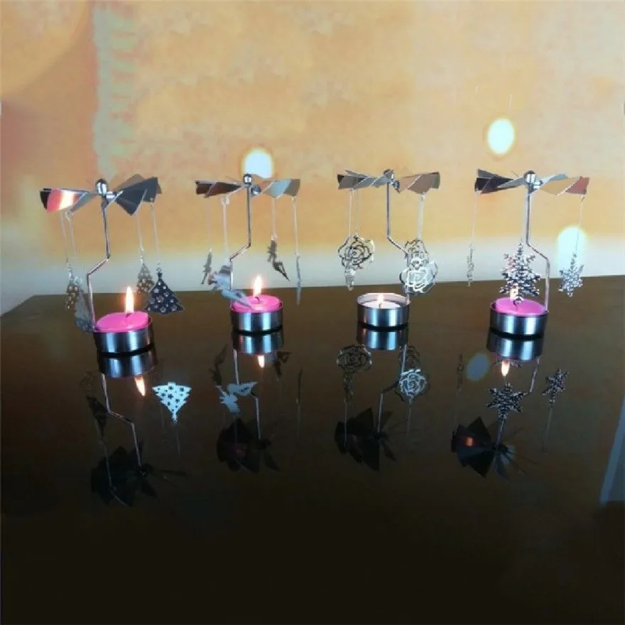 Горячая вращающаяся крутящаяся металлическая карусель Чай светильник