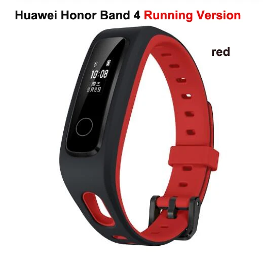 huawei Honor Band 4 умный Браслет Amoled цветной 0,9" сенсорный монитор сердечного ритма во время сна плавательный фитнес-браслет - Цвет: running red