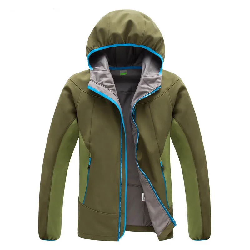 army green Мягкая оболочка куртка для мужчин дропшиппинг Открытый водонепроницаемый Пешие прогулки Охота Одежда Военная верхняя одежда куртки windstopper пальто - Цвет: army green