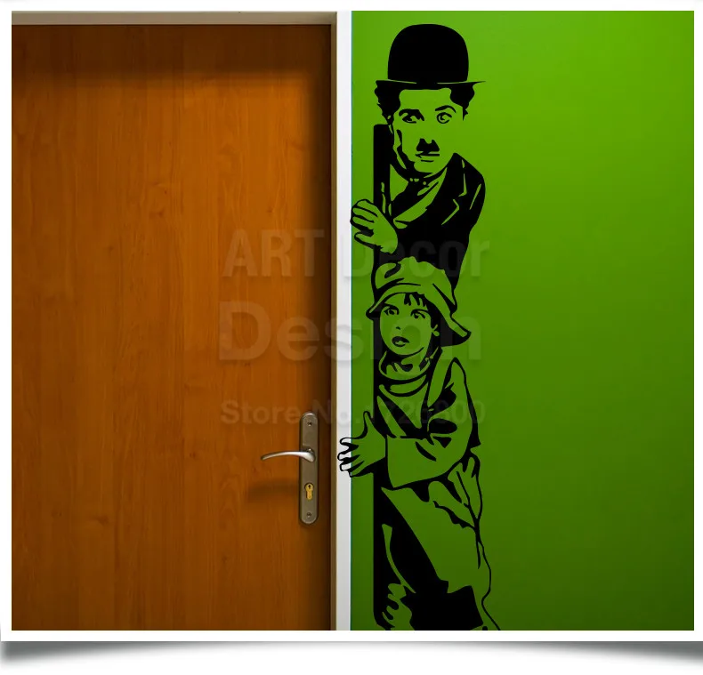Художественный Декор chaplin детские настенные наклейки виниловые кинозвезды настенные наклейки украшение дома для гостиной Детская комната