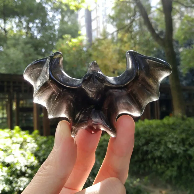 Великолепный драгоценный камень летучая мышь ручной резной животное крошечная