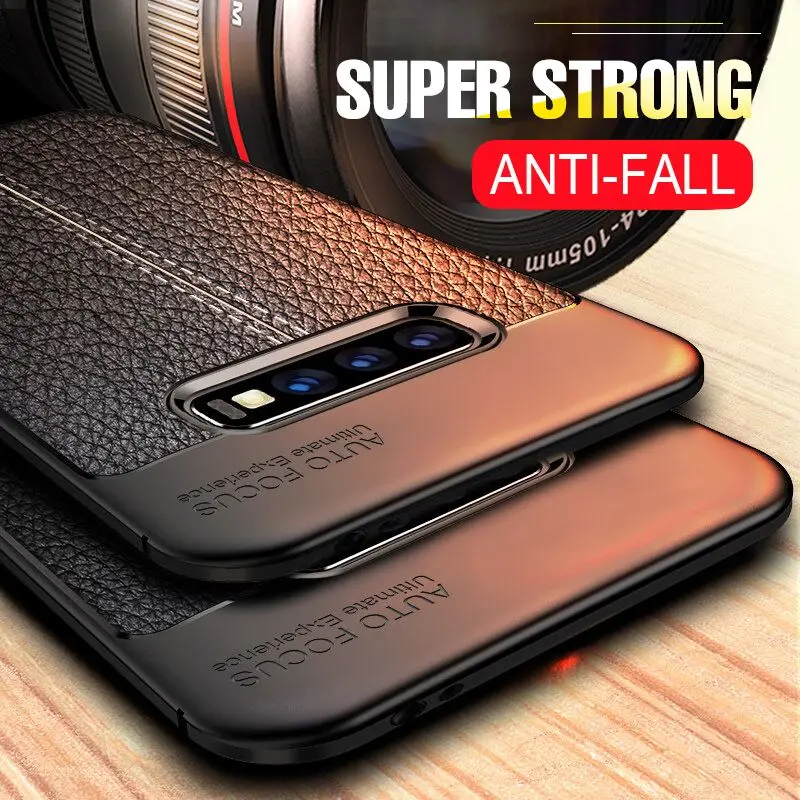 Роскошные кожаные противоударный чехол OnThe для samsung Galaxy S8 S9 S10 плюс силиконовый