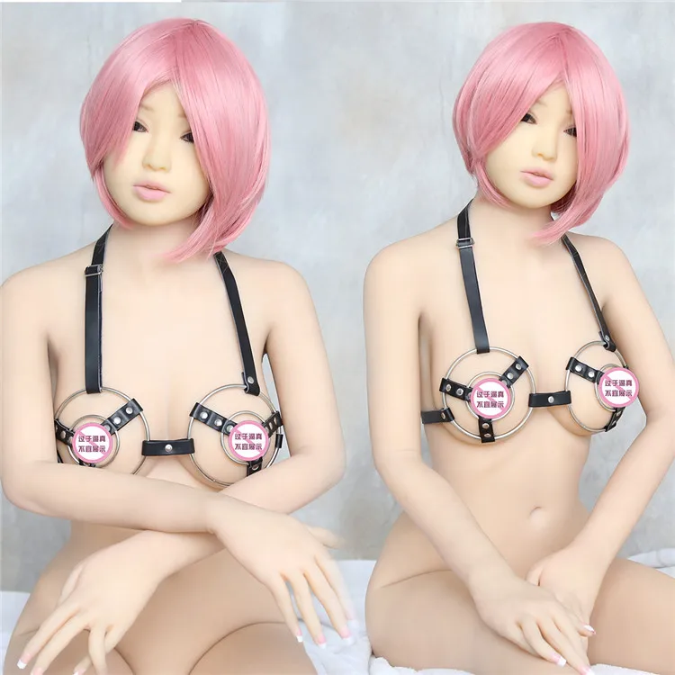 Взрослый Фетиш грудной бондаж сексуальная кожа с металлическим кольцом