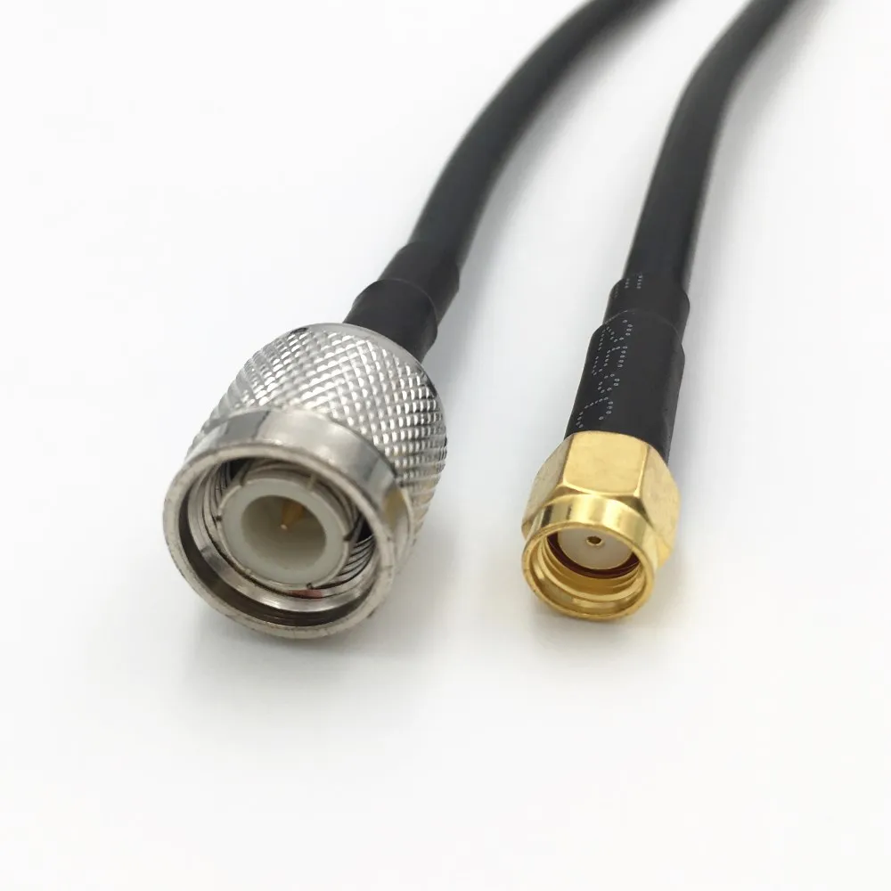 RP-SMA Male 1 шт. TNC штекер для SMA RP-SMA 4 типа Jack RF Pigtail кабель RG58/LMR195 для беспроводного маршрутизатора 1 м 2 м 5 м 10 м 15 м 20 м 25 м 30 м - Цвет: RP-SMA Male