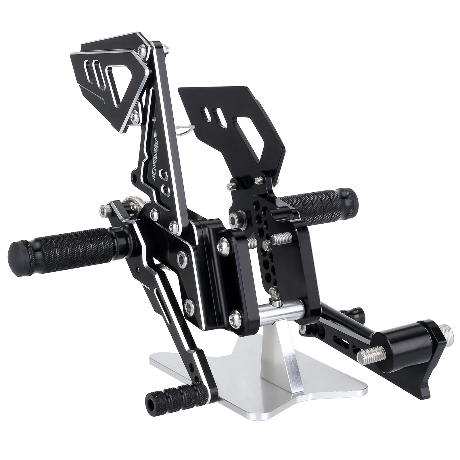 Black Silver ЧПУ Регулируемый мотоцикл Rearsets сзади подножки подножка для SUZUKI GSX-R 600 750 2006 2007 2008 2009 2010 D25 - Цвет: Black Silver