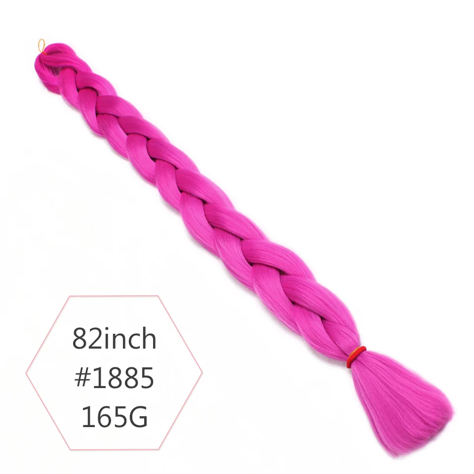Естественный цвет Xtrend, 82 дюйма, 165 г, большие синтетические косы, вязанные крючком волосы, объемные плетеные волосы для наращивания, розовые, голубые, белые, жаростойкие - Цвет: Естественный цвет