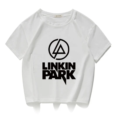 Модная Высококачественная женская футболка Linkin Park, повседневная короткая футболка из хлопка для девушек, женский свободный короткий топ, летние женские топы, футболка - Цвет: B05 white