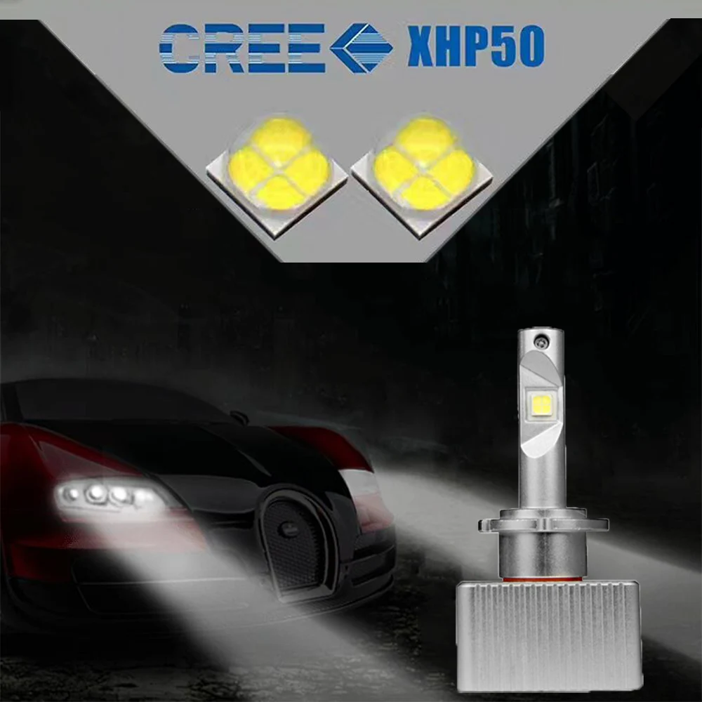 2 шт. светодиодный D1S D2S D3S D4S Автомобильные фары Cree XHP50 чипы 6000 К 12 В Canbus без ошибок