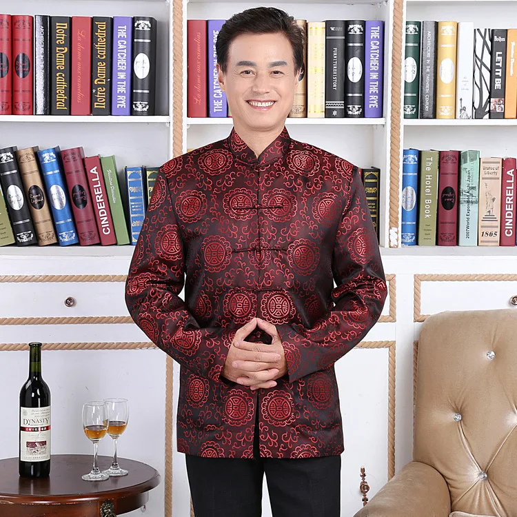 

New Arrive Tang Suit Traditional Chinese Jackets Men Women Long Sleeve Tops Chinese Costume Chinese Style Wedding Blouse