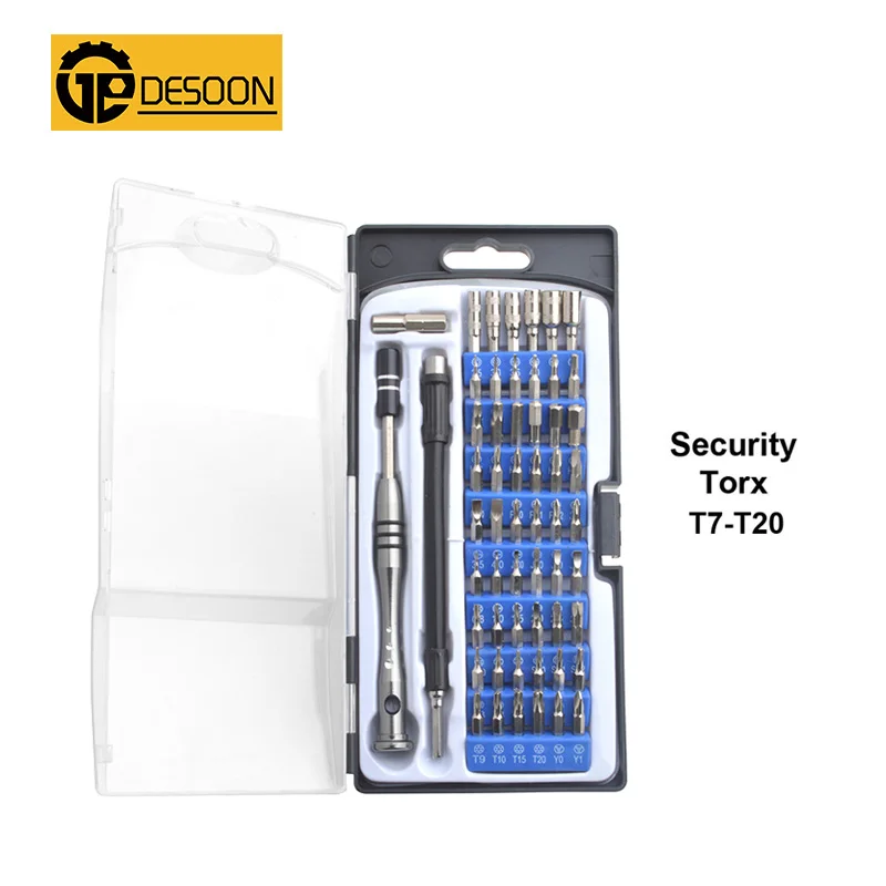 DESOON 57 In 1 Magnetic Precision Screwdriver Set with 54 Bits Repair Hand Tool Kit for Electronics IPad IPhone Laptops PC | Инструменты