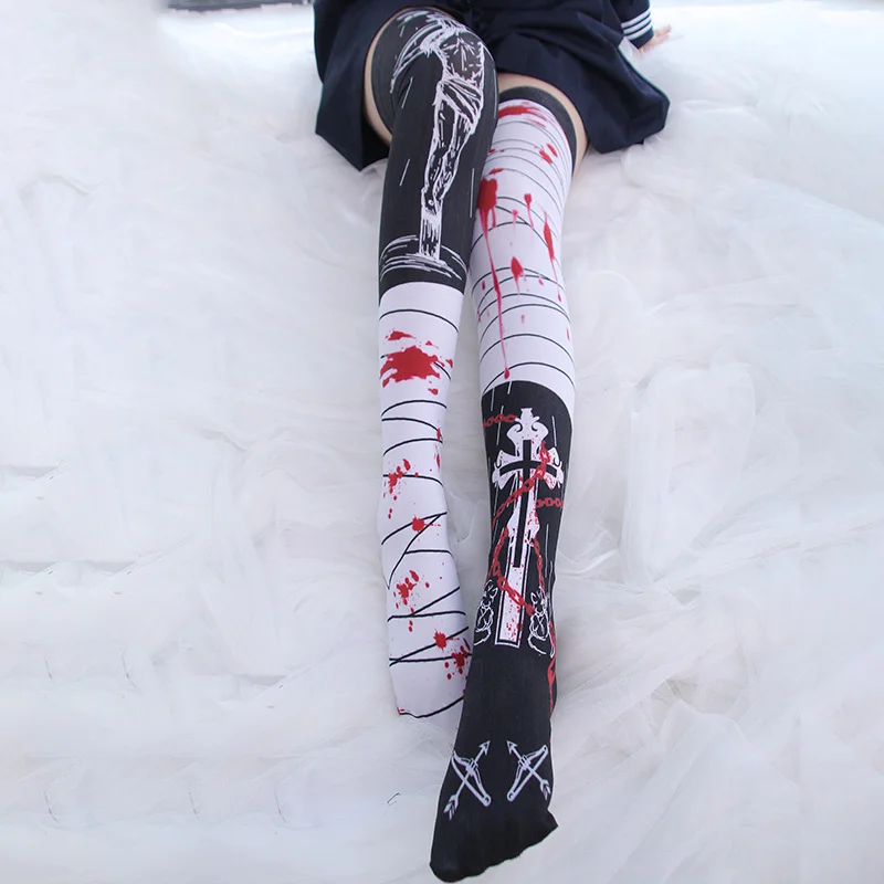 Лолита Аниме бедра высокие чулки Косплей выше колена носки для женщин девочек