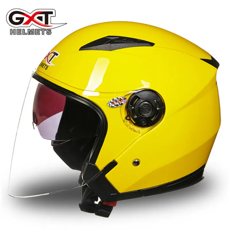 Полулицевой мотоциклетный шлем для взрослых GXT 512 двойные линзы Всесезонная езда
