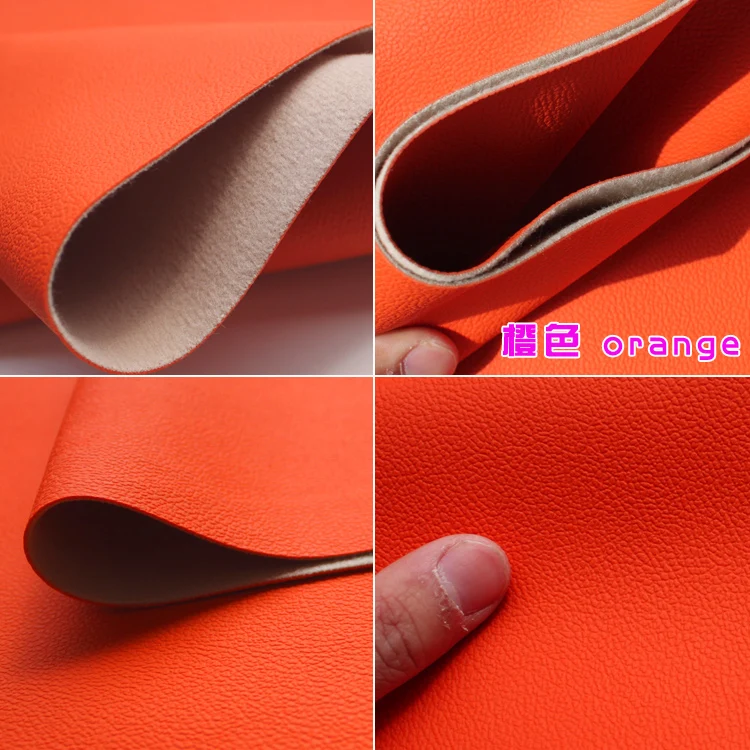 Оранжевая искусственная кожа внутренняя обивка сидений для автомобиля 54 &quot
