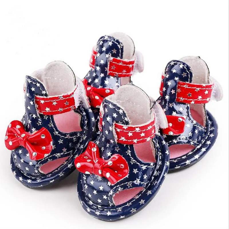 Новое поступление 4 шт./партия обувь из искусственной кожи для домашних животных