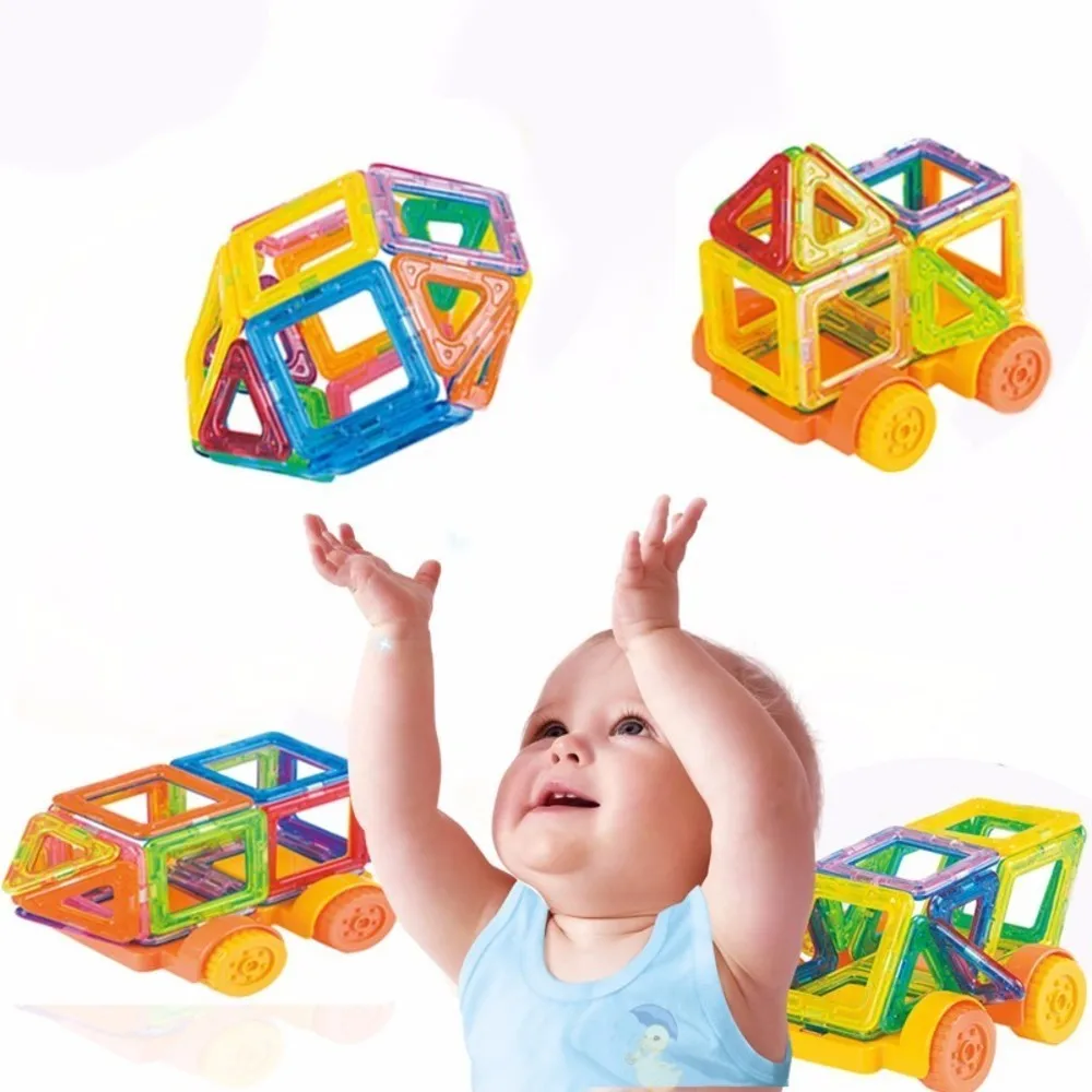 Новый 64 шт. Мини Магнитный конструктор Construction Set модель и строительство игрушки