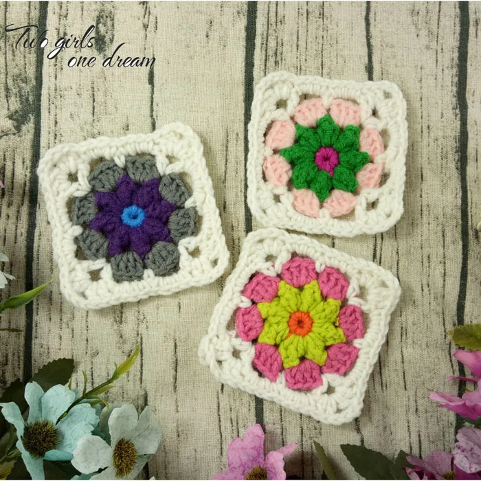 1 DIY Цвета 9 см квадратный coaster ручной работы крючком салфетки Декор свадебного стола салфетка столовых одежда Аксессуары 30 шт - Цвет: 1