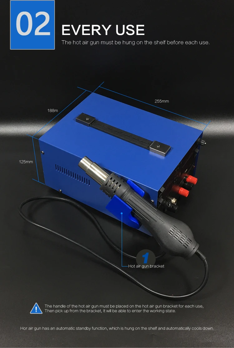 3 in1 SAIKE 909D++ горячий воздух паяльная станция De паяльная станция постоянного тока Регулируемый источник питания 15 V 2A