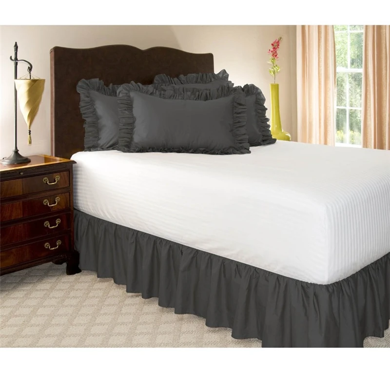 Elastic belt bed skirt solid bedspread mattress furniture protector Twin/Full/Queen without surface | Дом и сад