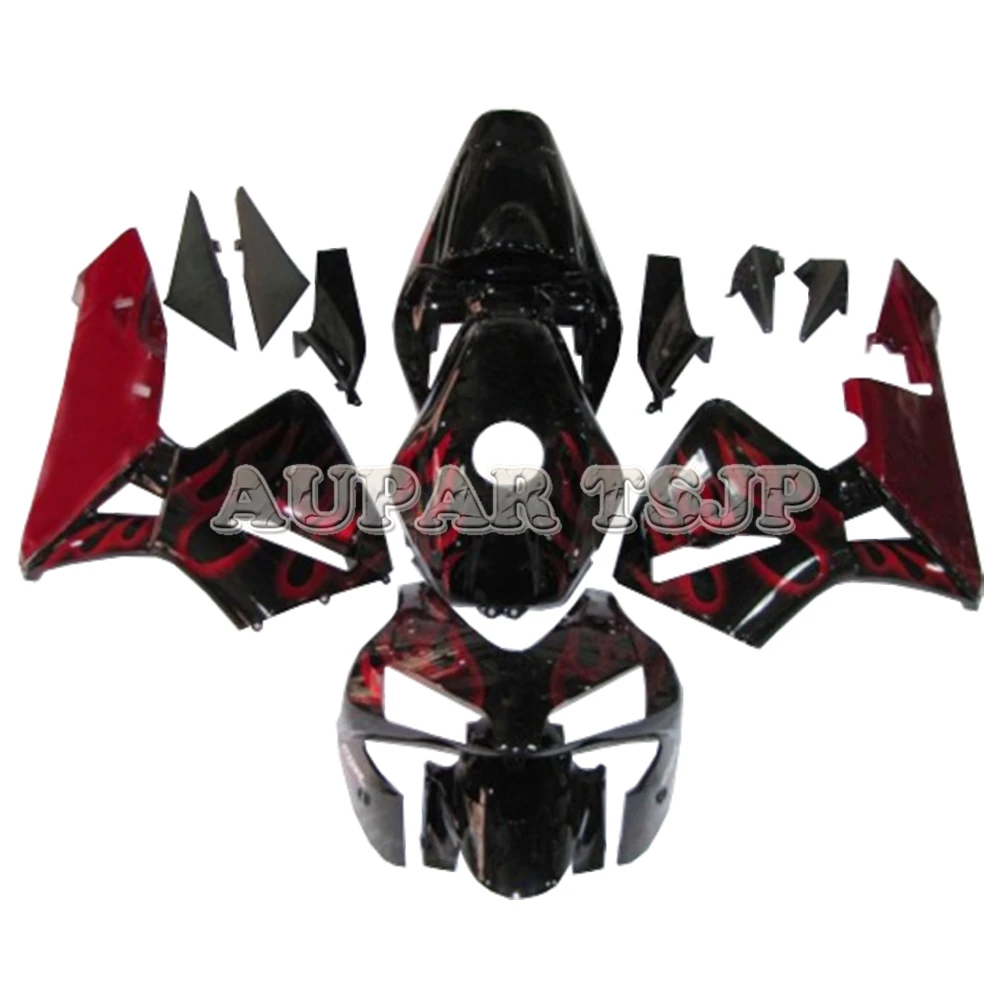 

Complete Black Red Flame Motorcycle Fairing Kit For Honda 2003 2004 CBR 600 RR F5 03 04 ABS Injection Molding Motorbike Cowlings