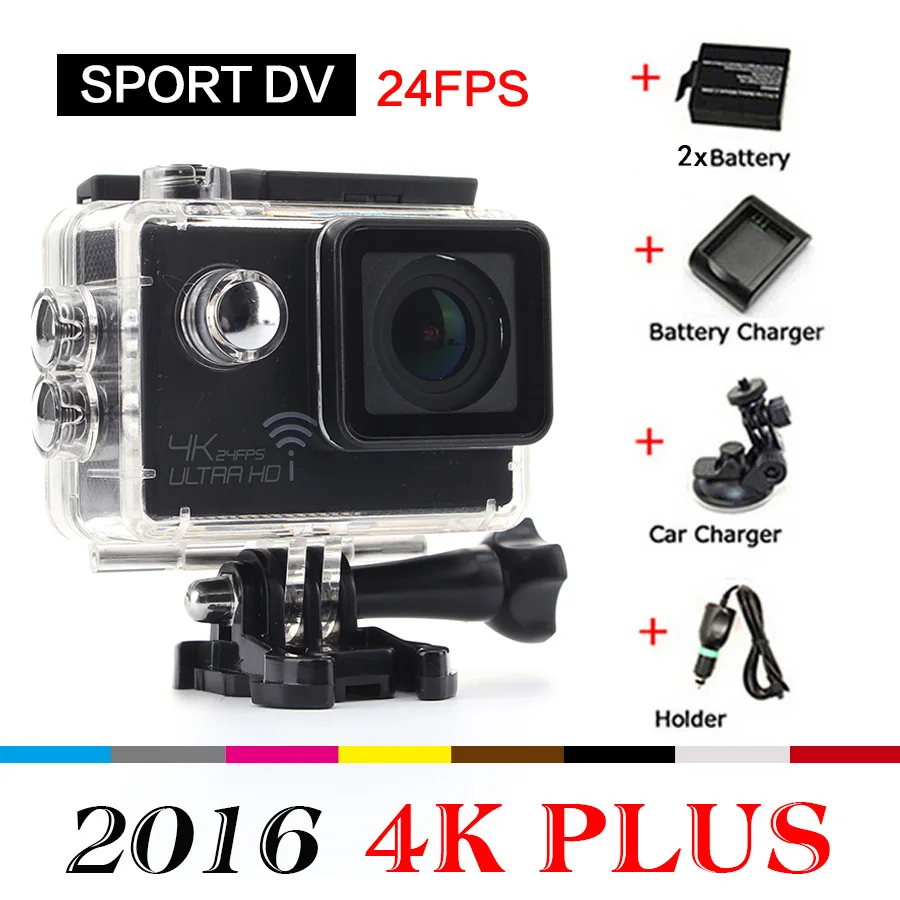2016 Original 4K 24fps Action Camera Waterproof  Wifi go pro car-styling action cam Sports Camera Full HD 1080P DVR Cam