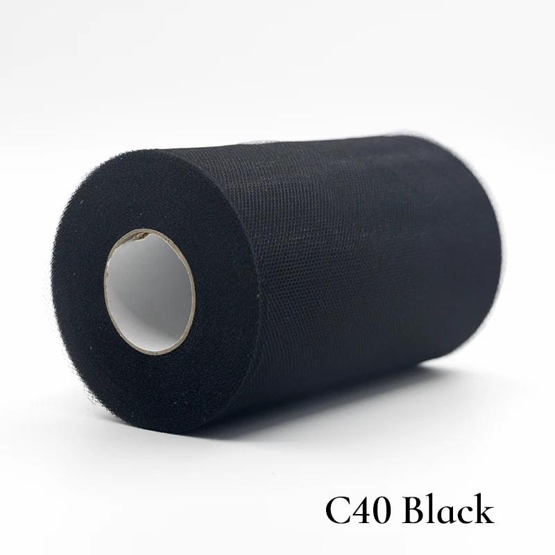 40Black Рулон тюля, 100 ярдов, органза, свадебное украшение, пачка для детского душа, рулон тюля, 15 см, украшение для вечеринки и мероприятий, декор для помолвки - Цвет: 40Black