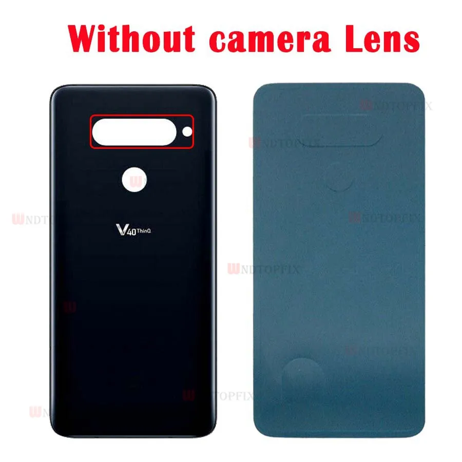 Чехол на заднюю панель для LG V40 ThinQ, крышка на батарейку, чехол на заднюю дверь с отпечатком пальца, стекло для камеры V405QA7 V405UA V405TAB V405UA0, чехол