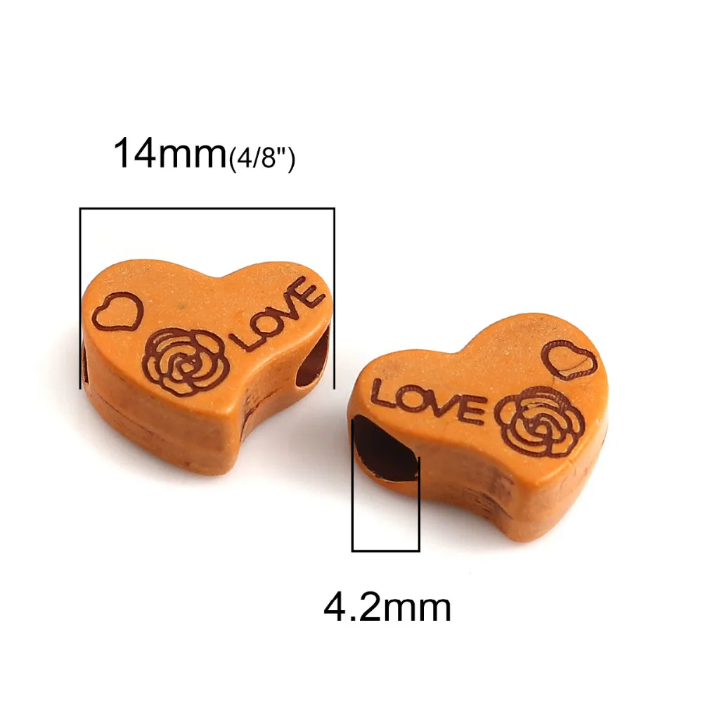 DoreenBeads Модные Акриловые бусины бабочка животное коричневый узор сообщения