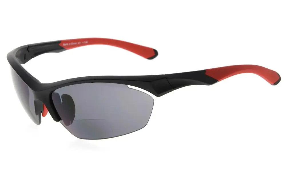BlackRed SG902Eyekepper TR90 спортивные бифокальные Солнцезащитные очки Бейсбол Бег Рыбалка Вождение Гольф Софтбол Пешие прогулки полуоправы очки для чтения - Цвет оправы: BlackRed