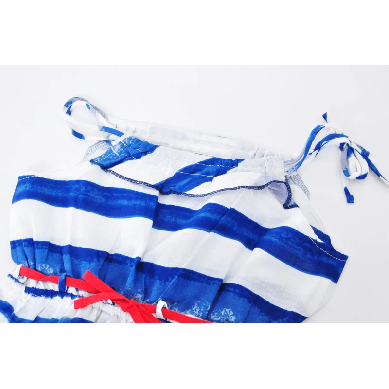 SOSOCOER Girl Dress Girls Dresses Fashion Stripe Kids Clothing Summer Brand Suspender Children High Quality Baby Clothes | Детская