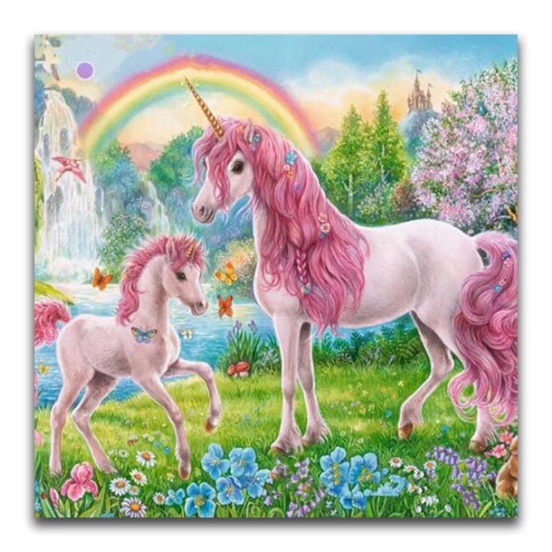 9 Yuhua 2 5D алмазная вышивка Anmial Единорог Вышивка крестиком DIY Алмазная Картина лошадь Алмазная мозаика, стразы домашний декор love - Цвет: 9