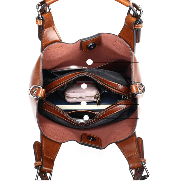 Вместительная женская сумка-тоут сумка новинка 2019 через плечо из натуральной