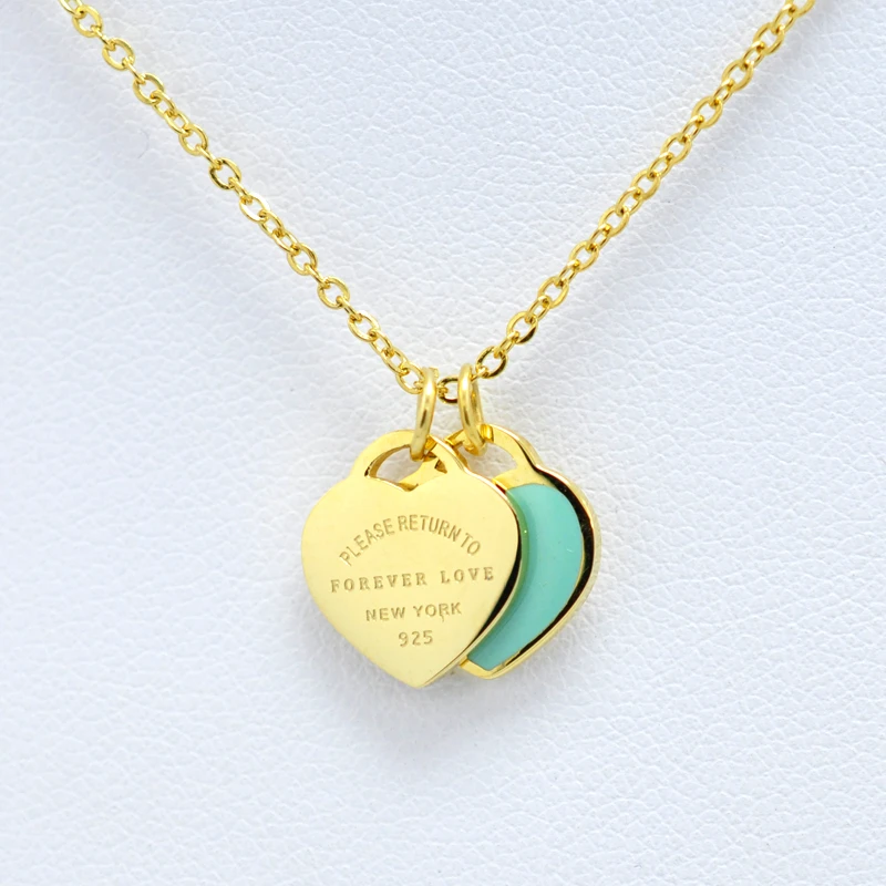 FYSAFA зеленый/розовый навсегда подвеска в форме букв &quotLOVE&quot колье эмали люкс