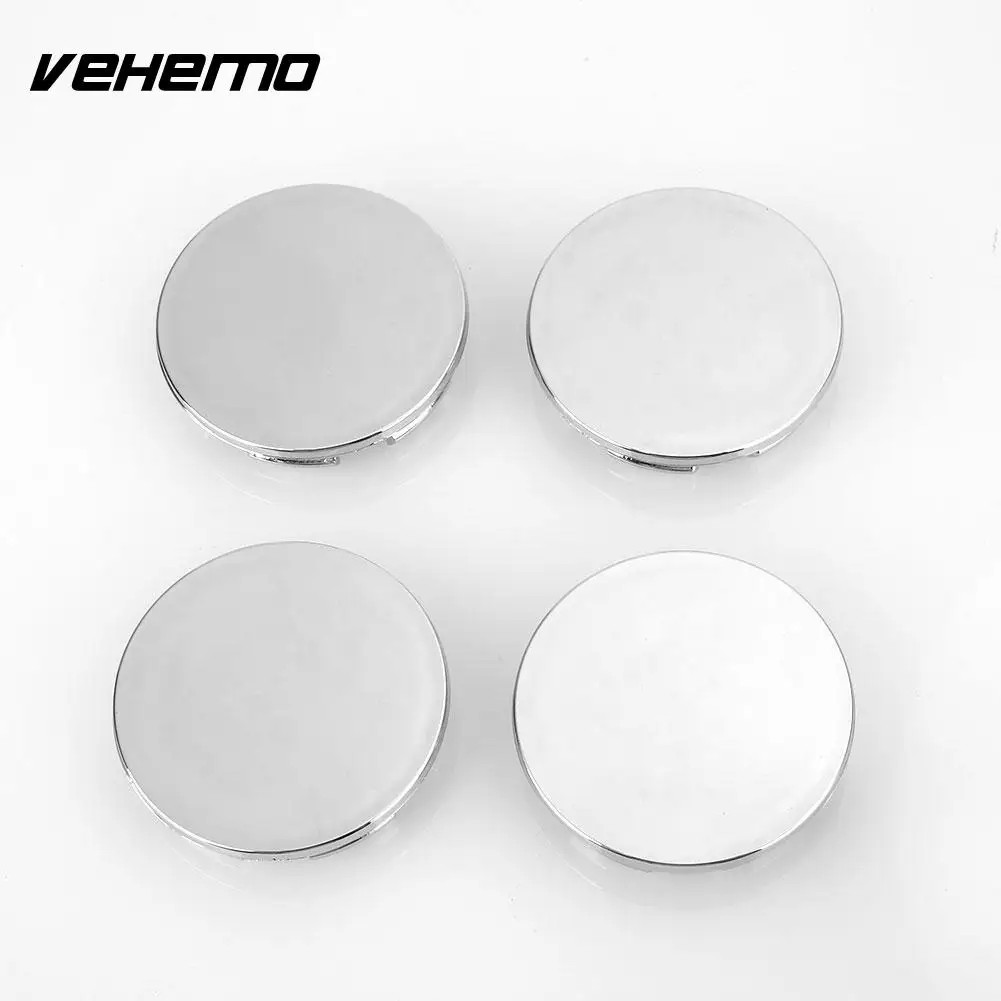 Vehemo 4 шт. автомобильной пылезащитные заглушки центр Кепки для крышки колесных дисков 60/54 мм серебристо-белый Стильный Крышка ступицы колеса замена премиум-класса
