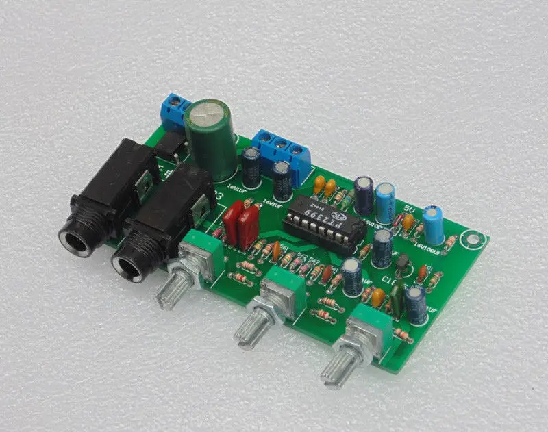 DC 9 V 12 PT2399 караоке микрофонный предусилитель усилитель реверберации