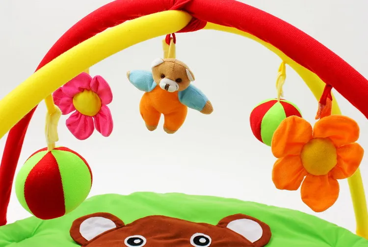 Мягкий детский игровой коврик 90 см с мультяшным медведем для спортзала и игр